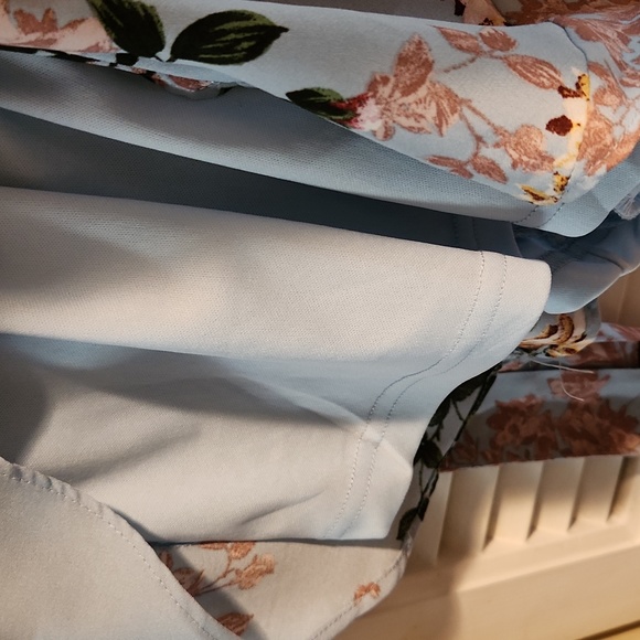 Blue flowered rompers l/s, short part is lined. - Picture 7 of 8